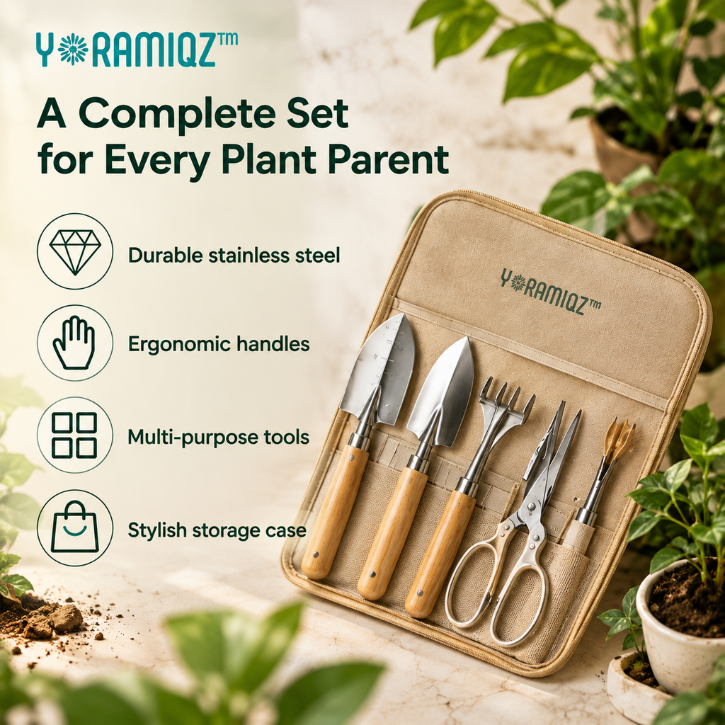 Yoramiqz™ Plant Atelier – Luxury Indoor Plant Care Kit with Pruning Scissors, Soil Tools, Potting Accessories & Repotting Essentials