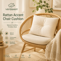 Verdaxen™ Rattan Accent Chair Cushion, Boho Minimalist Home Seating Decor, Natural Texture Furniture Accessory
