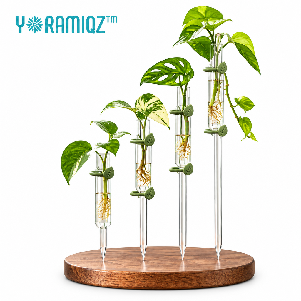 Yoramiqz™ Propagation Arch – Glass Plant Propagation Station with Minimalist Stand for Cuttings, Vines & Indoor Plant Display