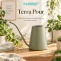 Yoramiqz™ Terra Pour – Minimalist Long-Spout Watering Can for Indoor Plants, Bonsai, Succulents, Herbs & Houseplants