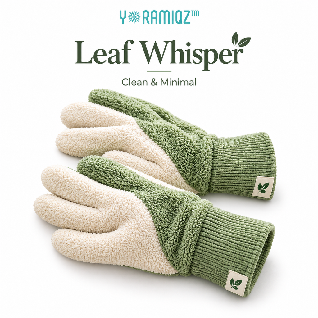 Yoramiqz™ Leaf Whisper – Soft Microfiber Plant Leaf Cleaning Gloves for Monstera, Fiddle Leaf Fig, Rubber Plants & Houseplants