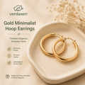 Verdaxen™ Gold Minimalist Hoop Earrings, Elegant Everyday Jewelry, Simple Luxury Stainless Steel Earrings