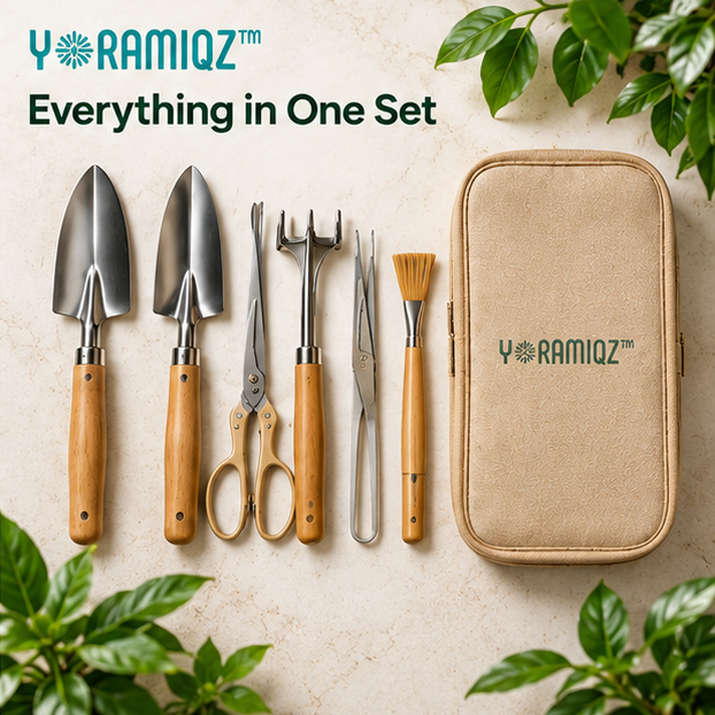 Yoramiqz™ Plant Atelier – Luxury Indoor Plant Care Kit with Pruning Scissors, Soil Tools, Potting Accessories & Repotting Essentials