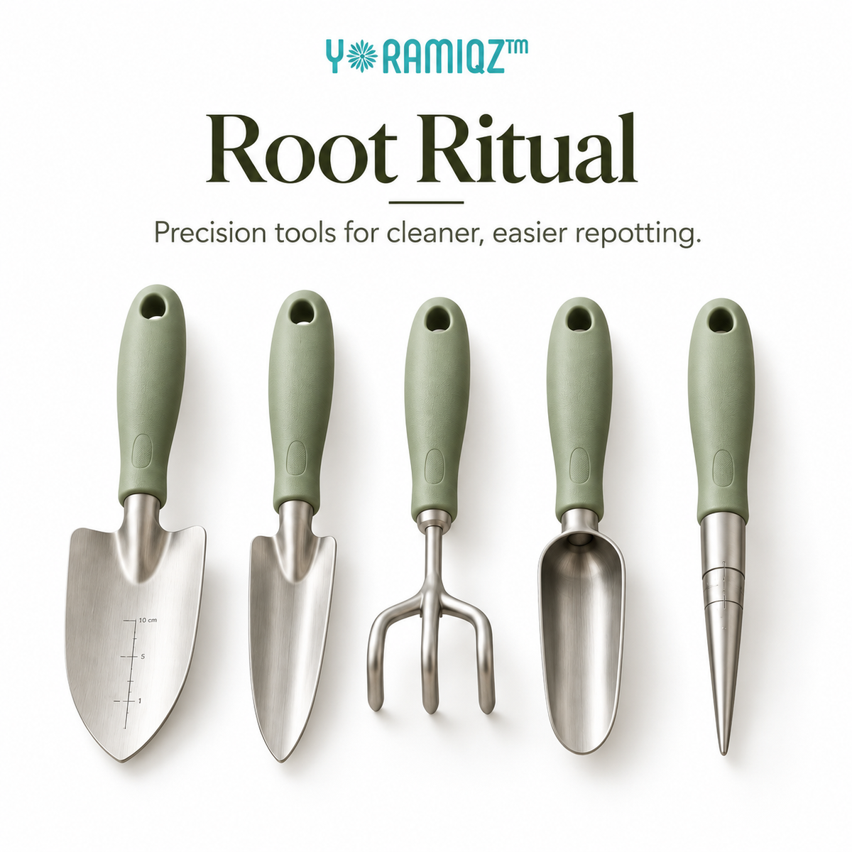 Yoramiqz™ Root Ritual – Premium Indoor Plant Transplanting Tool Set for Repotting, Seedlings, Succulents & Houseplant Care