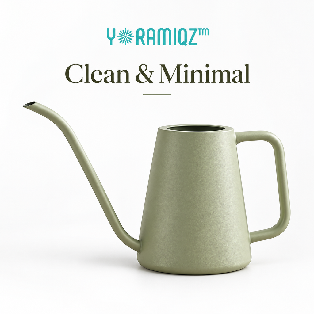 Yoramiqz™ Terra Pour – Minimalist Long-Spout Watering Can for Indoor Plants, Bonsai, Succulents, Herbs & Houseplants